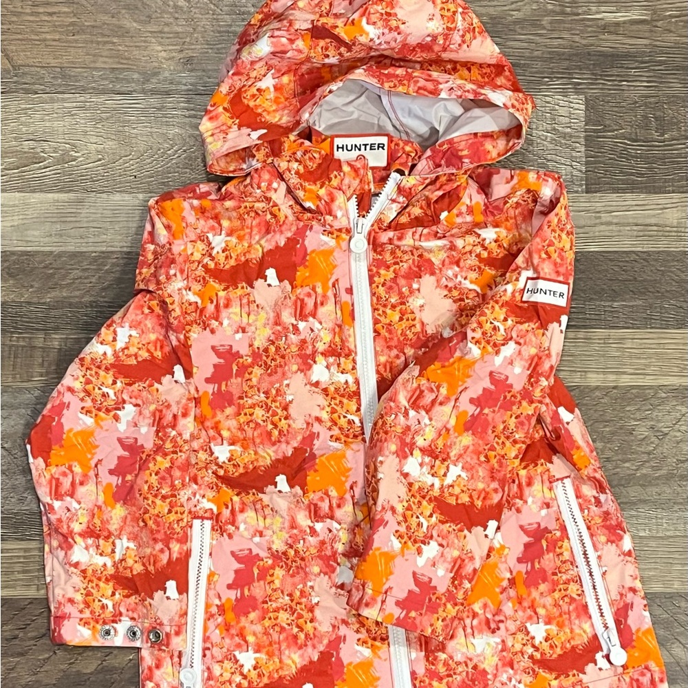 Hunter Kids' Vibrant Red and Orange Raincoat